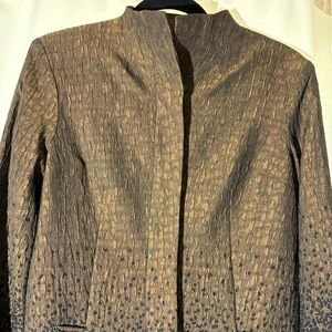 Textured Brown Women's Blazer